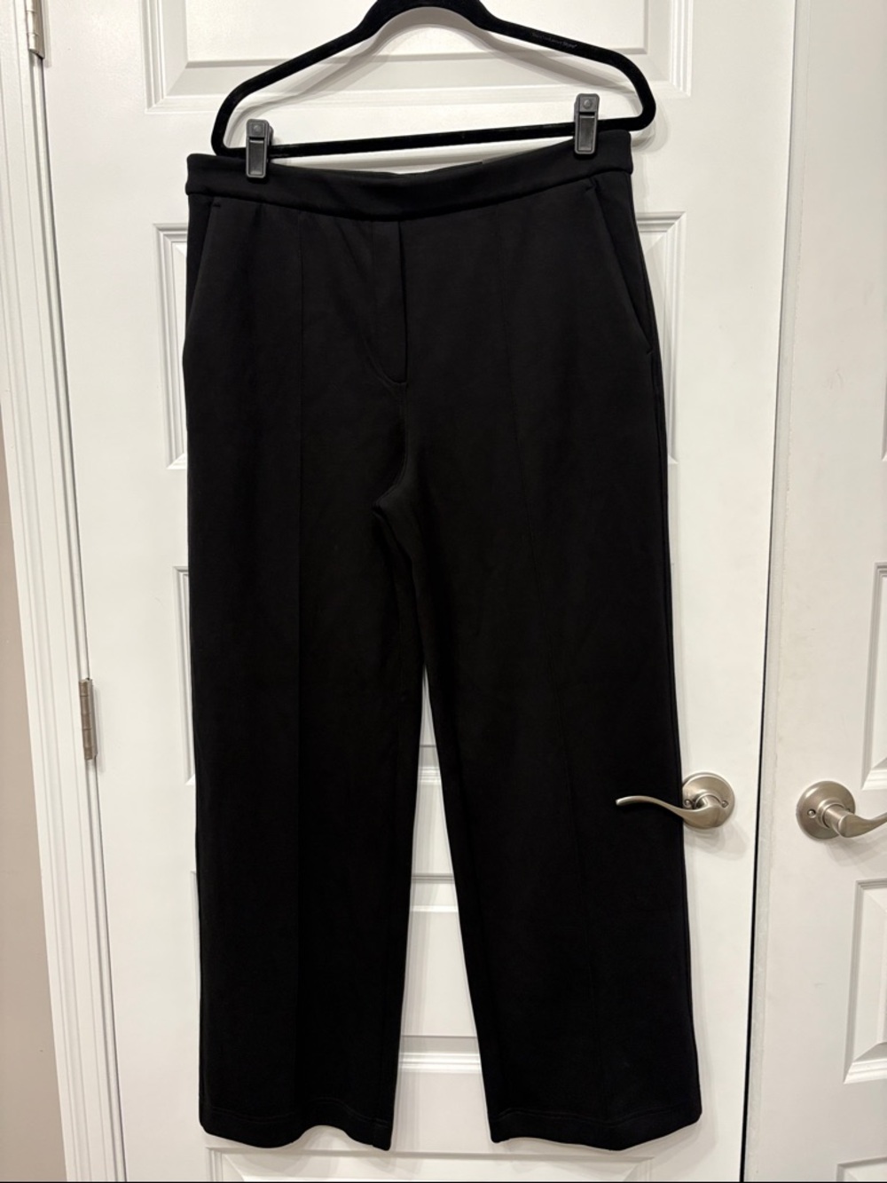 Christian Siriano Women’s Black Straight-Leg Pull-On Pants Luxe Fabric